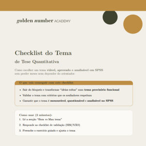 Checklist do Tema de Tese Quantitativa